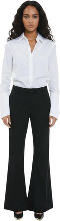 Prada Black Flared Flat Front Pants
