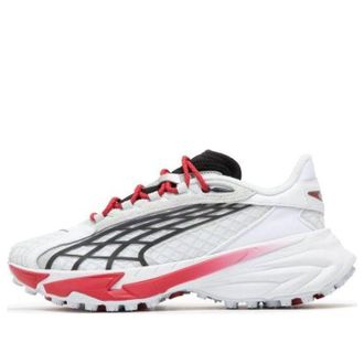 Puma (WMNS) PUMA Spirex Motogame Sneakers White Red Silver Mist 397272-01