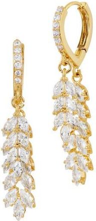 Savvy Cie Jewels Marquis Cubic Zirconia Drop Earrings in Yellow Gold at Nordstrom Rack