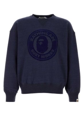 A Bathing Ape Navy Blue Cotton Oversize Sweatshirt