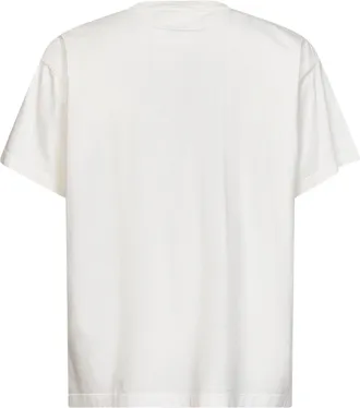 Maison Margiela Mens T-Shirt Overdyed Jersey White Cotton T-Shirts And Polos