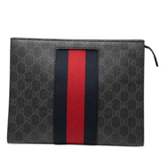 Gucci Pre-owned Gucci GG Supreme Web Clutch Unisex 475316 213317