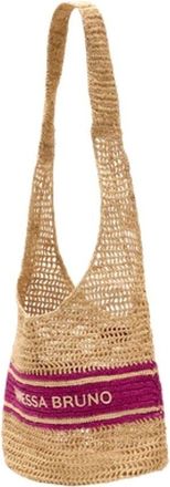 Vanessa Bruno Womens Raffia Hobo Beige