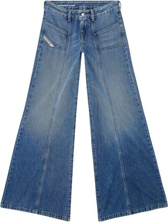 Diesel D-Akii Flare Jeans - Dames - Loose Fit Jeans - Blauw - W27 - Katoen - Jeans