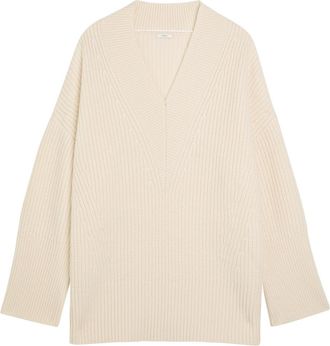 Joseph Noel Ribbed Cashmere and Wool-blend Jumper - Cream - S (UK8-10 / S)