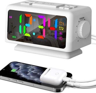 OEM Radio Despertador Con Alarma - Alarma Nocturna - Radio Reloj - Tama&ntilde;o Compacto
