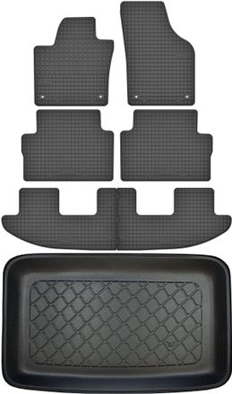 OEM Seat Alhambra Ii Van Desde Septiembre De 2010 Hasta 2020. Juego De Alfombrillas De Goma Para Coche Y Alfombrilla Para Maletero