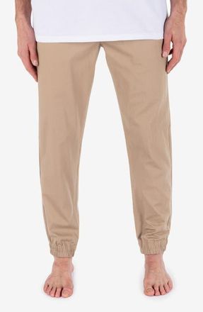 Hurley Icon Stretch Cotton Joggers in Khaki at Nordstrom, Size Large
