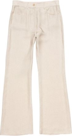 Acne Studios Ak 1032 Broeken - Dames - Wijde Broeken - Beige - S - Katoen - Broeken