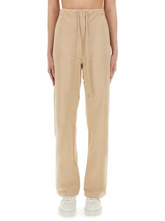 Moschino Relaxed-Fit Cotton Trousers - Beige
