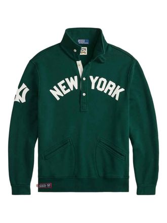 Polo Ralph Lauren xYankeesbutton-fastening sweatshirt - men - Cotton/Polyester - S - Green