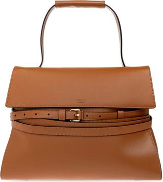 Moschino Borsa a mano in pelle media - - Bags - Donna - Marrone - ONE SIZE
