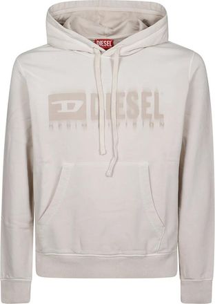 Diesel Stijlvol Sweatshirt - Heren - Hoodies - Beige - M - Katoen - Hoodies & sweatvesten