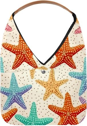 Generic Starfish Reusable Lightweight Grocery Bags - Foldable Into Compact Pouch, Washable & Sturdy, Multipurpose for Shopping and Travel