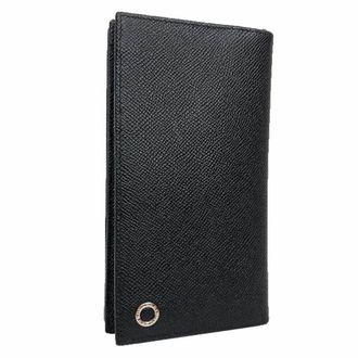 Bulgari Black Leather Long Wallet (Bi-Fold) (Pre-Owned)