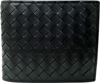 Bottega Veneta Black Leather Wallet (Bi-Fold) (Pre-Owned)