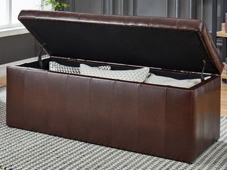 Vente-Unique Cassapanca portaoggetti in similpelle Marrone - CONCIERTO