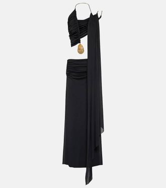 CHRISTOPHER ESBER Embellished jersey maxi dress