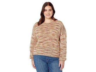 Saltwater Luxe Wendi Sweater Womens Brown Ribbed Cuffs Pullover JDM884