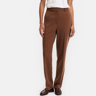 La Redoute Collections Wijde, rechte broek van polyviscose
