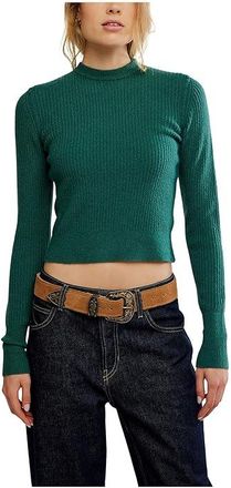 Free People Even After Pullover Womens Sweater Rainforest : LG (Womens 12-14), Acrylic/Elastane/Polyester