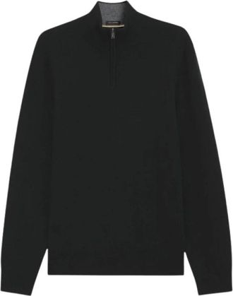 HUGO BOSS Gebreide kleding > Lange gebreide kleding - Heren - Coltruien - Zwart - XL - Truien & Vesten