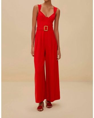 Farm Rio Sleeveless Jumper In Red