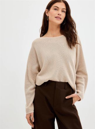 Contemporaine Womens Shimmering boat-neck sweater Exclusive collection from Italy