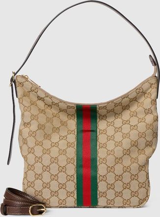 Gucci Lunetta Medium Crossbody Bag, Beige, GG Canvas