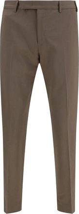 Pantaloni Torino Verfijnde Wollen Broek - Heren - Nette broeken - Bruin - M - Wol - Broeken