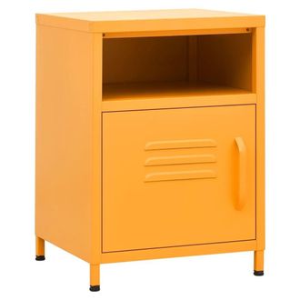 Berkfield Home Nightstands 2 pcs Mustard Yellow 35x35x51 cm Steel | Size: 35 x 35 x 51 cm