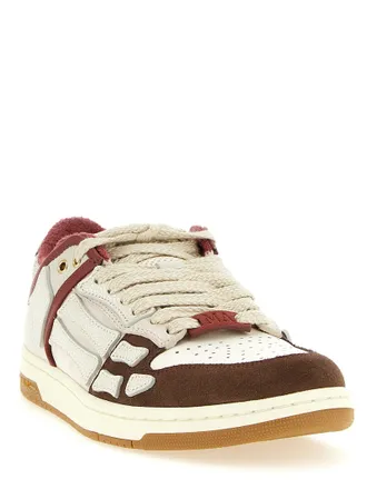Amiri Mixed-Material Bones Detail Sneaker - Multicolor