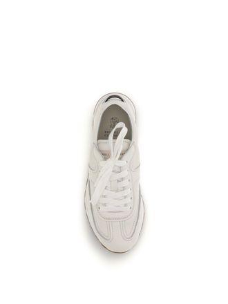 Brunello Cucinelli Calf Suede Low-Top Sneaker - Beige