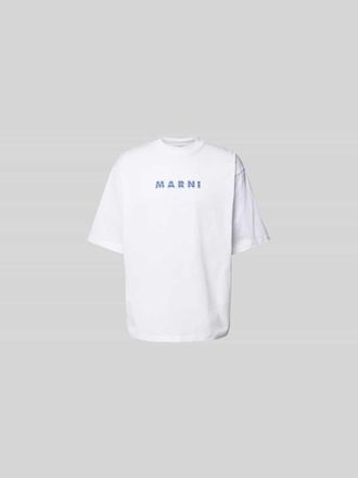 Marni T-Shirt mit Label-Print in Weiss, Gr&ouml;&szlig;e 46