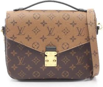 Louis Vuitton Pre-owned Pochette Metis Monogram Reverse Handtas - Dames - Vintage Handtas - Bruin - ONE Size - Leer - Vintage