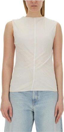 Sportmax Nodo Top - Dames - Tops zonder mouwen - Beige - M - Polyester - Tops