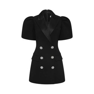Rebecca Vallance Double-Breasted Short Dress - female - Rebecca Vallance - Short Dresses - Black - XS - Dresses