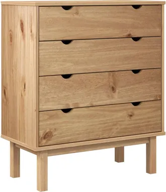 vidaXL Cajonera Otta Madera Maciza De Pino 76,5x39,5x90 Cm Vidaxl