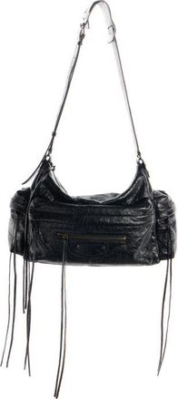Balenciaga Medium Le City Arena Leather Multipocket Crossbody Bag in 1000 Black at Nordstrom