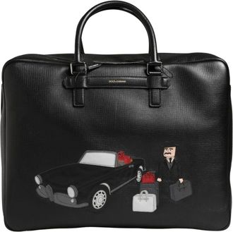 Dolce & Gabbana Laptop Bags & Cases, male, Black, Size: ONE SIZE Mediterraneo Weekender Bag