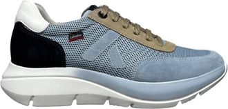 Callaghan Sneakers van textiel en su&egrave;de met Algoritmo technologie - Heren - Sneakers - Blauw - 40 EU - Su&egrave;de - Schoenen
