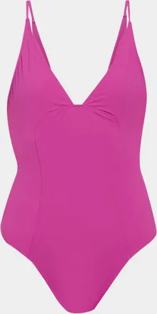 Ulla Johnson Alba Deep V One-Piece Swimsuit
