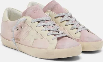 Golden Goose Super-Star leather-trimmed sneakers