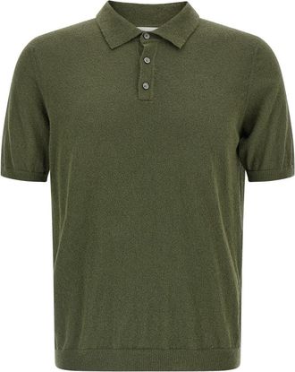 Roberto Collina Green Spongy Effect Polo Shirt