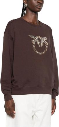 Pinko Sweatshirt - Dames - Sweatshirts - Bruin - 2XS - Hoodies & sweatvesten