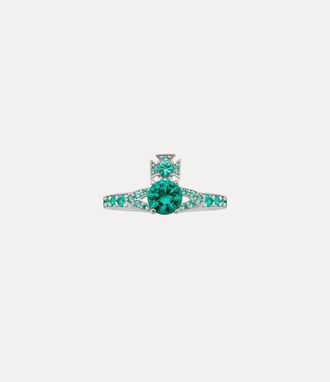Vivienne Westwood Ismene Ring Platinum-turquoise-cz Platinum-turquoise-cz Unisex