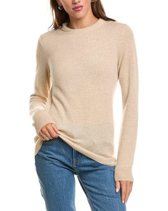 Sofiacashmere Ruffle Mock Neck 100% Cashmere Sweater