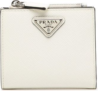 Prada White Leather Wallet (Bi-Fold) (Pre-Owned)