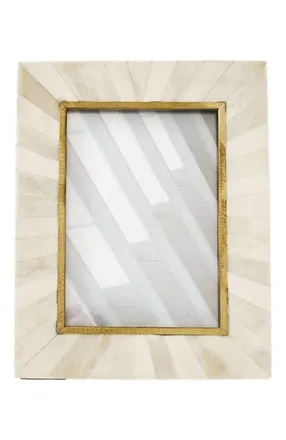 Matr Boomie Mukhendu Picture Frame - Bone, Brass Inlay in White at Nordstrom, Size 5Ft 0In X 7Ft 0In