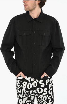 Dsquared2 Virgin Wool Overshirt with Ton On Ton Buttons size 54